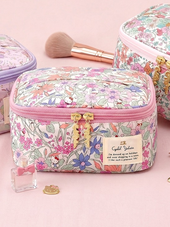 Liberty Of London X Sanrio Hello Kitty Floral Cosmetic Toiletry Case